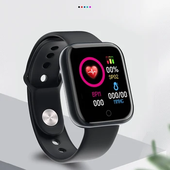Цветной сенсорный экран D20 водонепроницаемый Bluetooth интеллектуальный фитнес-браслет мониторинг здоровья кровяное давление часы для сна упражнения