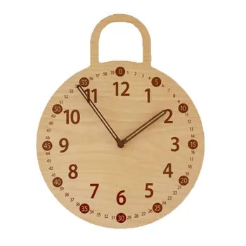 Часы Ins Style Home Бесшумные Настенные часы из массива дерева, простые цифровые аксессуары для прикроватной тумбочки, украшения для дома, Минималистичная мода