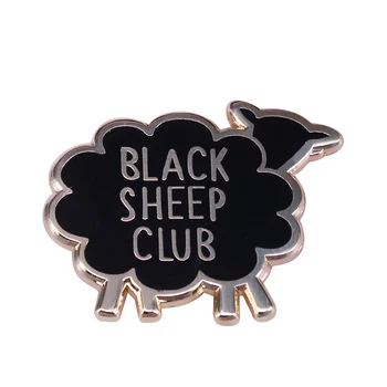 Эмалевая Булавка BBBlack Sheep Club С Забавной Цитатой Юмора, значок Cool Proud Warrior Decor