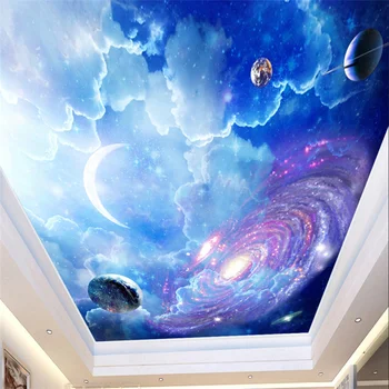 бейбехан Пользовательские креативные большие 3d фрески фэнтезийная вселенная звездное небо зенит фреска спальня фоновые обои