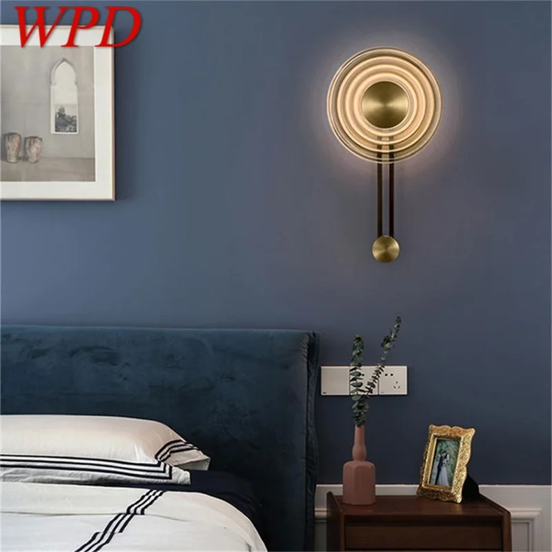Классический настенный светильник WPD, креативные часы, светильники в помещении, светодиодные лампы для украшения домашнего салона 0
