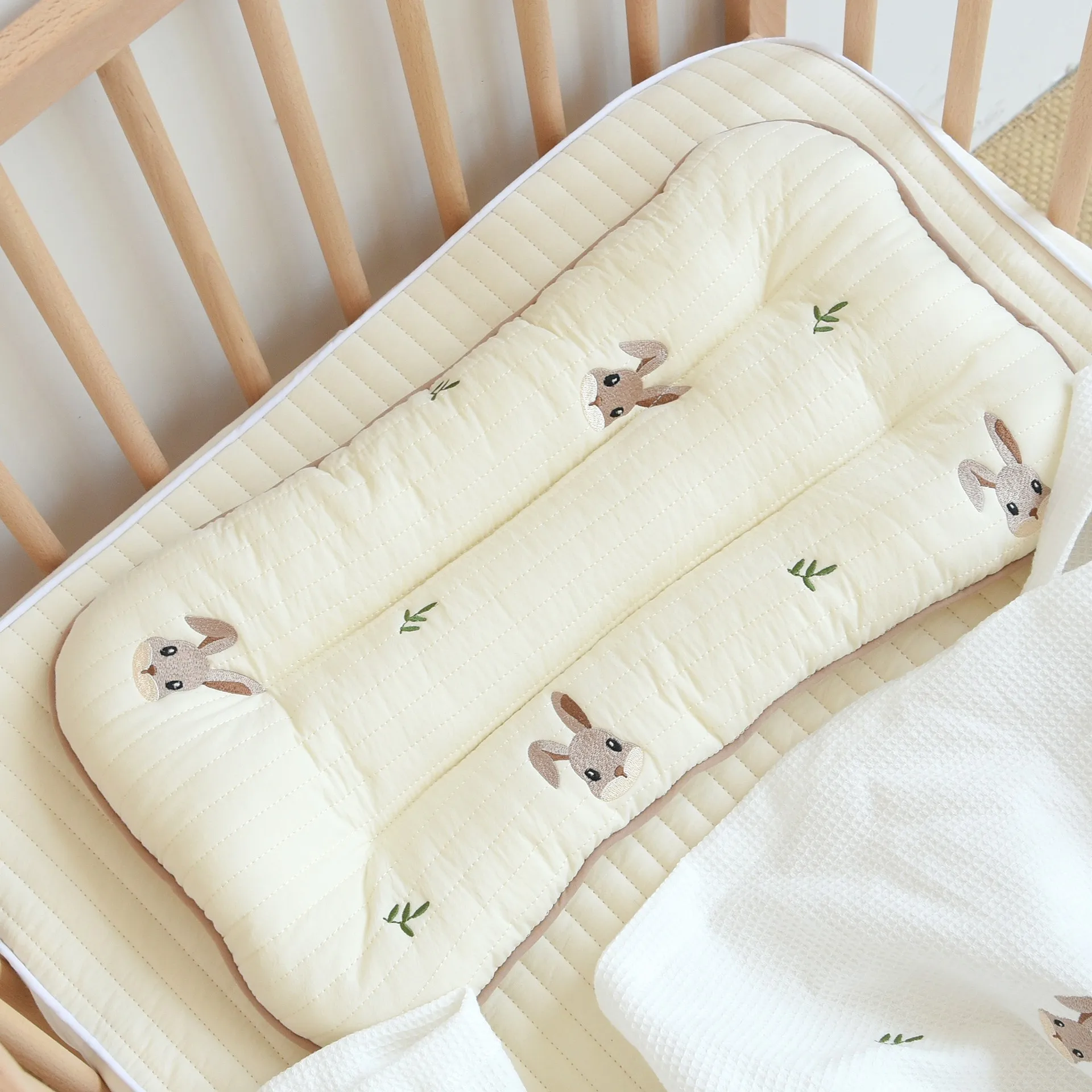 2023 Хлопчатобумажная Стеганая подушка для новорожденных Four Seasons Универсальная Плоская подушка из 3D-дышащей сетки для детей 2-5 лет 1