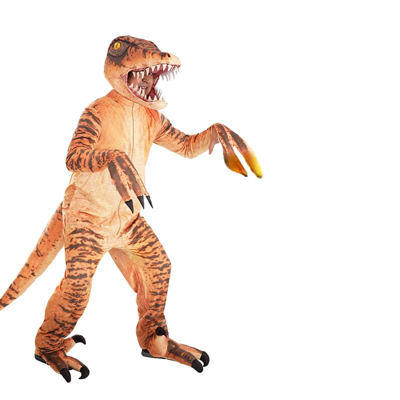 Горячий костюм динозавра Тираннозавра T-Rex для вечеринки в Пурим на Хэллоуин, маскарадные костюмы, талисман мира, платье с рисунком тираннозавра из мультфильма для взрослых и детей 1