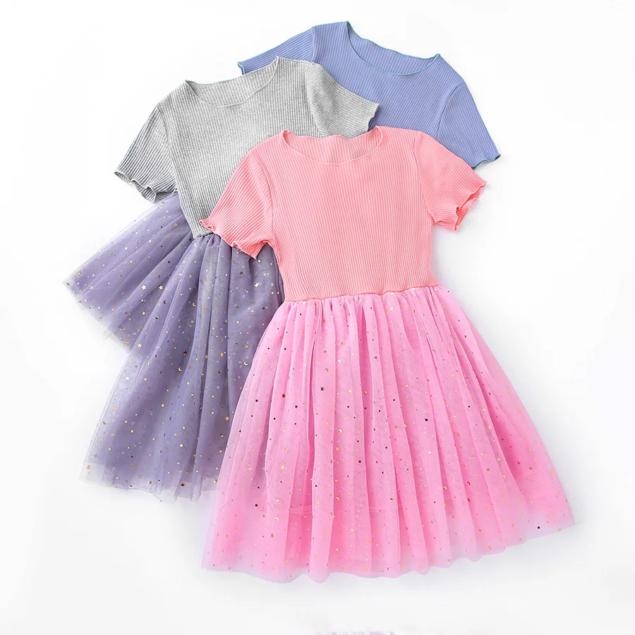 Детские повседневные платья Vestidos, летние платья-пачки для вечеринки по случаю дня рождения, детское платье с блестками для девочек от 3 до 11 лет, одежда для маленьких девочек Todder 1