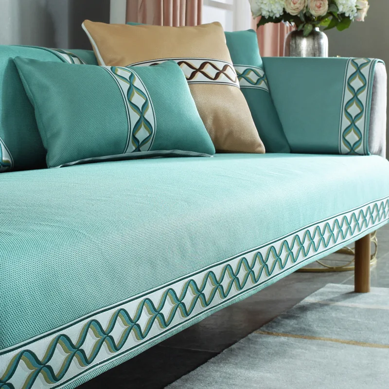 Летняя диванная подушка ice silk mat cool cushion Скандинавский простой современный противоскользящий летний чехол для дивана cover sofa 1