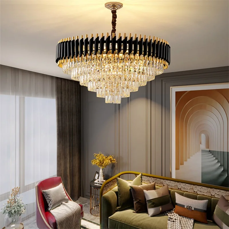 Роскошная люстра OUTELA, хрустальный прямоугольный подвесной светильник, домашний светодиодный светильник в постмодернистском стиле для гостиной, столовой 1