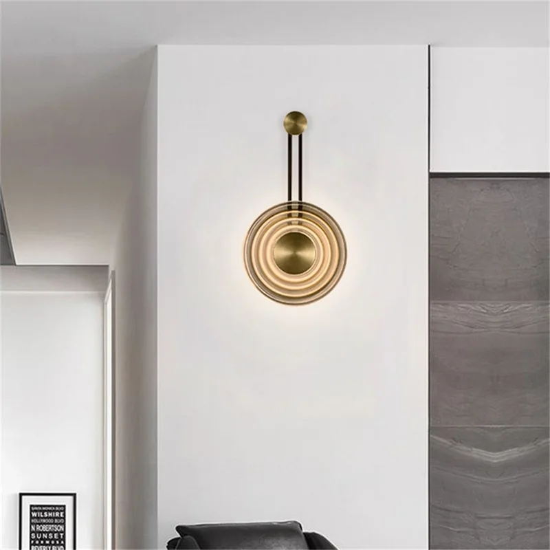 Классический настенный светильник WPD, креативные часы, светильники в помещении, светодиодные лампы для украшения домашнего салона 2