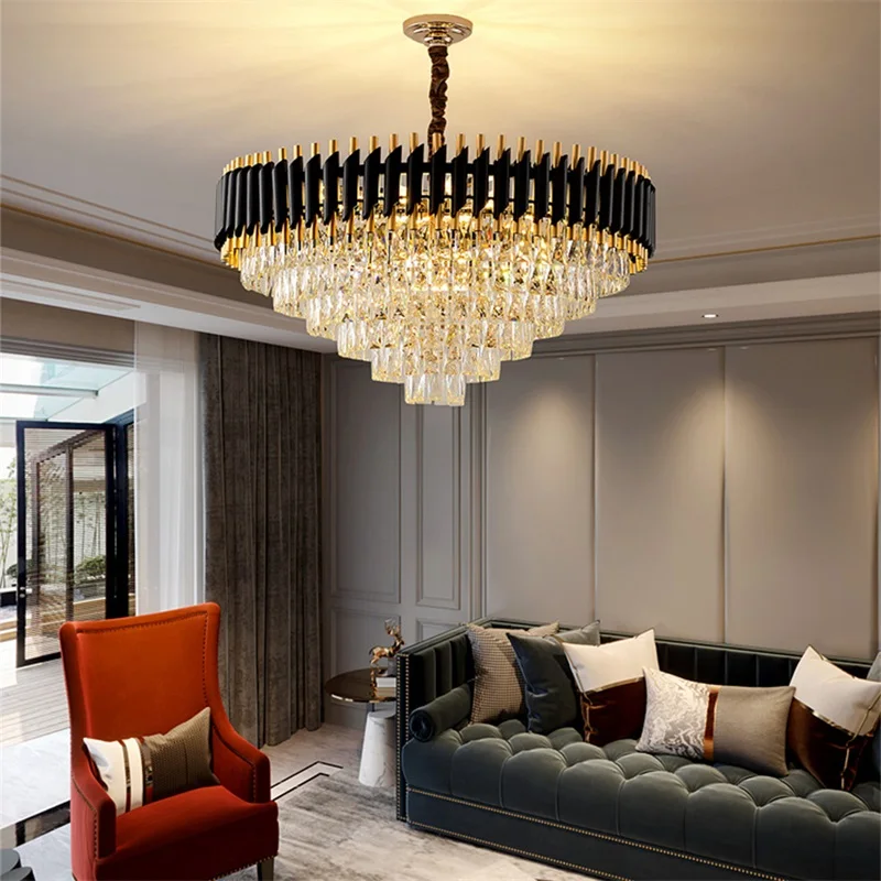 Роскошная люстра OUTELA, хрустальный прямоугольный подвесной светильник, домашний светодиодный светильник в постмодернистском стиле для гостиной, столовой 2