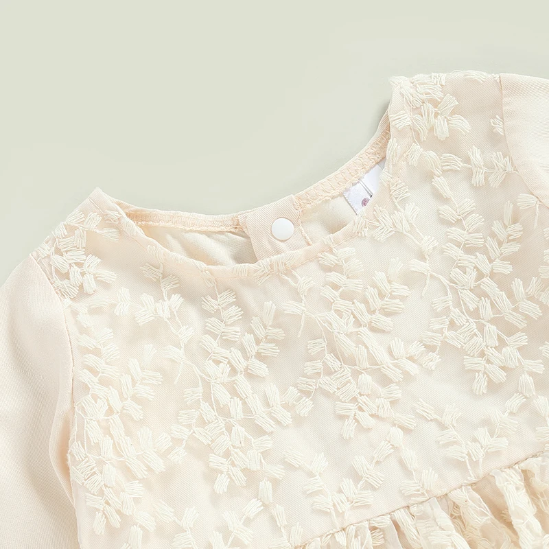 2023-01-05 Lioraitiin 0-18 м, платье-комбинезон для новорожденных девочек, милые кружевные комбинезоны с длинными рукавами и цветочным рисунком, повседневная одежда 3