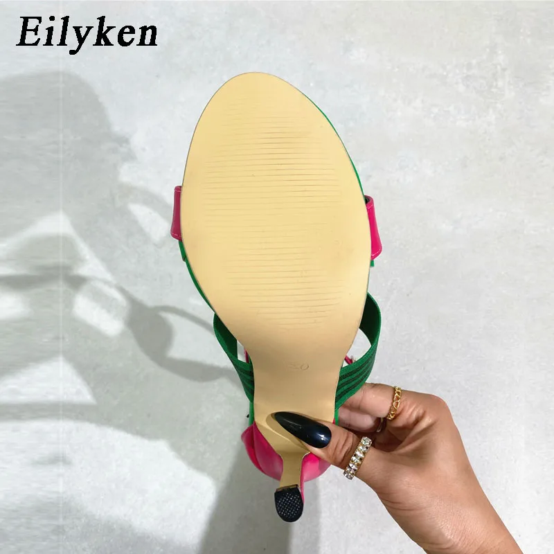 Eilyken/ Новые модные женские Босоножки с открытым носком, Пикантные танцевальные туфли на тонком высоком каблуке с ремешком и пряжкой из стальной трубки, 2023 Летние туфли-лодочки 3