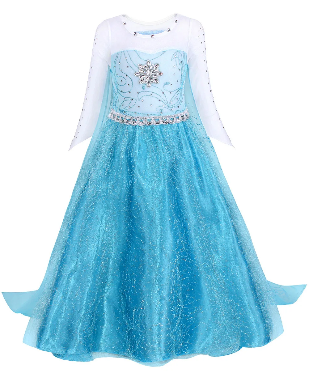 KEAIYOUHUO Платье принцессы для девочек 3-10 лет, костюм для косплея, блестки, Детские роскошные вечерние платья, подарок детям на День Рождения, бальные платья 3