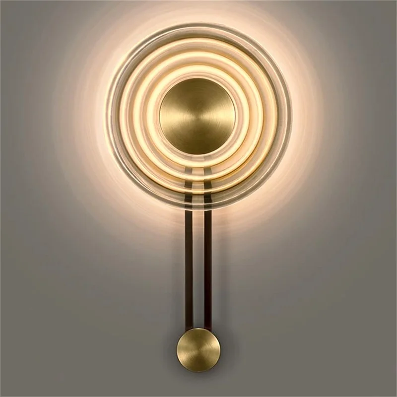 Классический настенный светильник WPD, креативные часы, светильники в помещении, светодиодные лампы для украшения домашнего салона 3