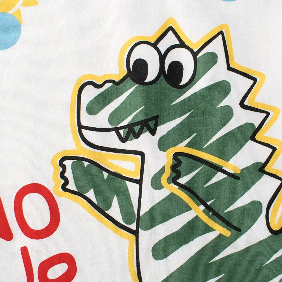 Детская одежда, Летняя футболка с динозавром Для мальчиков и девочек, Повседневные топы для детей 2-8 лет, Детские Мягкие Хлопковые футболки, Комфортные Футболки с коротким рукавом 4