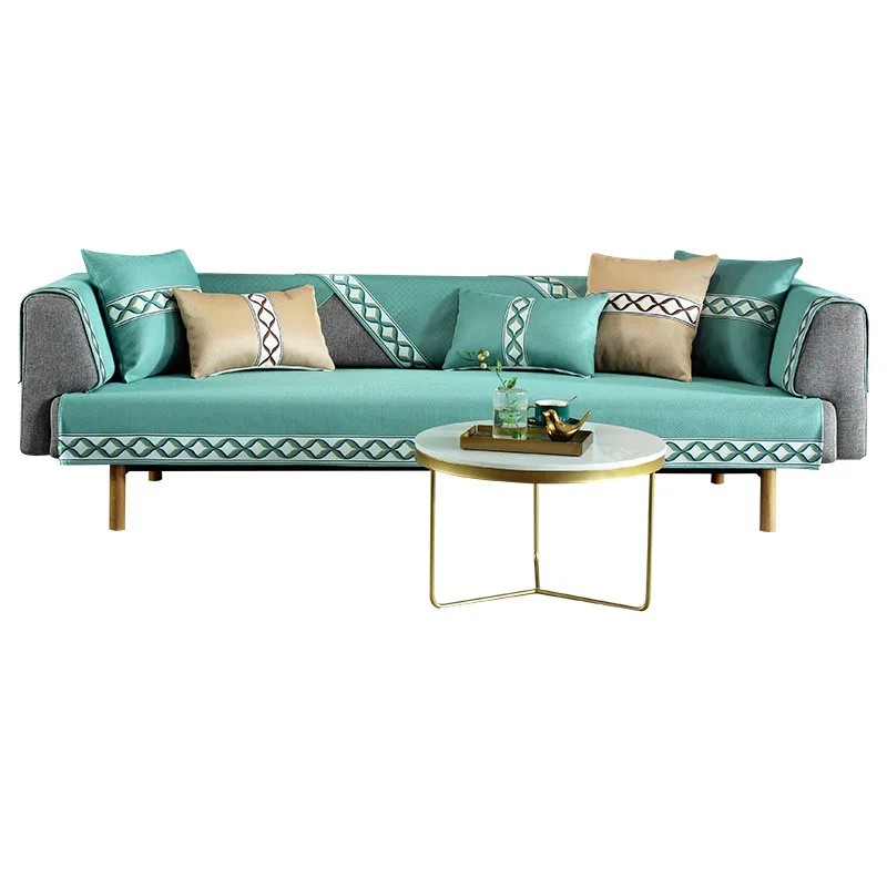 Летняя диванная подушка ice silk mat cool cushion Скандинавский простой современный противоскользящий летний чехол для дивана cover sofa 4