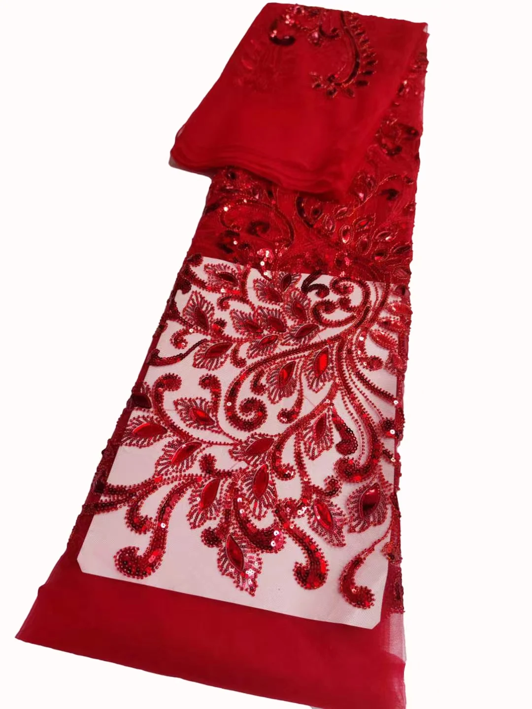 Нигерия новая кружевная ткань с сетчатой вышивкой, Африка роскошное модное платье с вышивкой блестками, ткань для шитья платьев / 5 ярдов 4