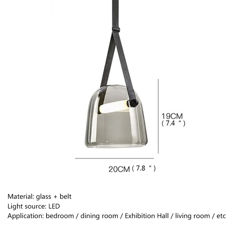 Креативный подвесной светильник SAMAN, современные ремни, светодиодные лампы, светильники для домашней декоративной столовой 5