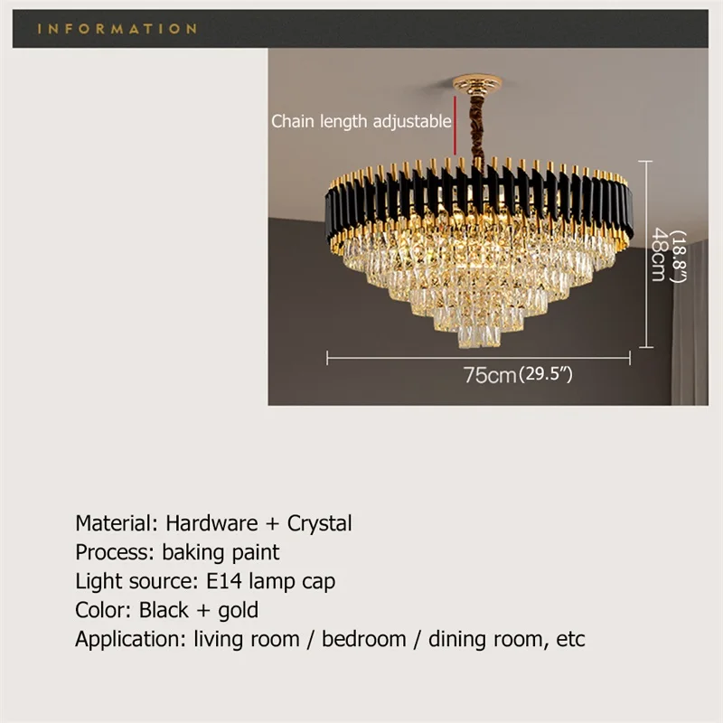 Роскошная люстра OUTELA, хрустальный прямоугольный подвесной светильник, домашний светодиодный светильник в постмодернистском стиле для гостиной, столовой 5