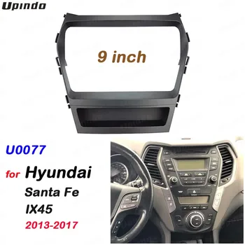2 Din 9-дюймовое автомобильное радио, аудиосистема Android, GPS, пластиковая рамка для передней панели Hyundai Santa Fe IX45 2013, Комплект для крепления на приборной панели