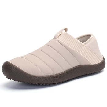 UncleJerry / 2023 Новые зимние тапочки для женщин и мужчин, теплая домашняя обувь, водонепроницаемые домашние тапочки, нескользящие, большого размера