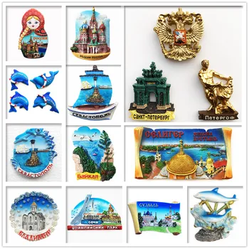 Азия Россия Вкус 3D Магнит на холодильник Туристические Сувениры Коллекция магнитных украшений для холодильника Подарок ручной работы