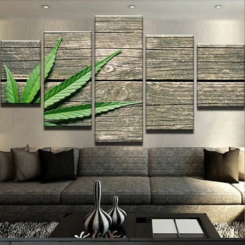Гостиная HD Напечатанная на холсте Современная картина из 5 панелей, доска из сорняков, Модульная картина, настенное искусство, украшение дома, плакаты, рамка