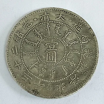 Китайские монеты в юанях Производственное бюро династии Цин Бэйян Коллекционирование старинных медных монет стоимостью 1 доллар