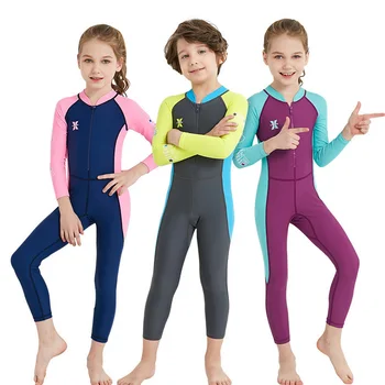 Плотный купальник для девочек, гидрокостюм для серфинга для мальчиков, костюм для подводного плавания, Детский комплект для купания