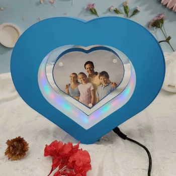 Рождественский подарок 2022 года, магнитная плавающая фоторамка в форме сердца, высокотехнологичная левитирующая фоторамка для фотографий, подарок ко Дню Святого Валентина