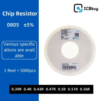 Точность SMD резистора 5000ШТ 0805 5% 0 Ом ~ 10 М Ом 0.39R 0.4R 0.43R 0.47R 0.5R 0.51R 0.56R