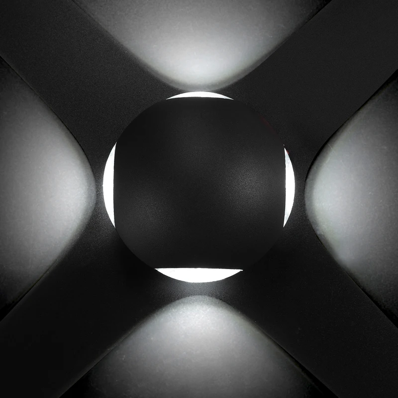 Nordic International LED Ball Wall Lamp 6W 12W Черный / Белый 90 ~ 265 В СВЕТОДИОДНЫЙ наружный настенный светильник для дома, улицы, крыльца 1