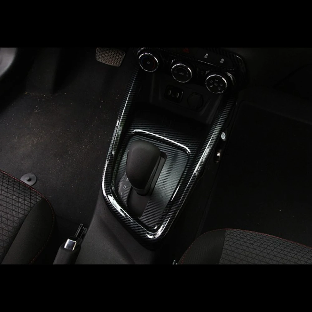 Для Chevrolet Onix 2020 2021 2022 Ручка переключения передач автомобиля Рамка крышки Отделка Аксессуары ABS Углеродное волокно 4