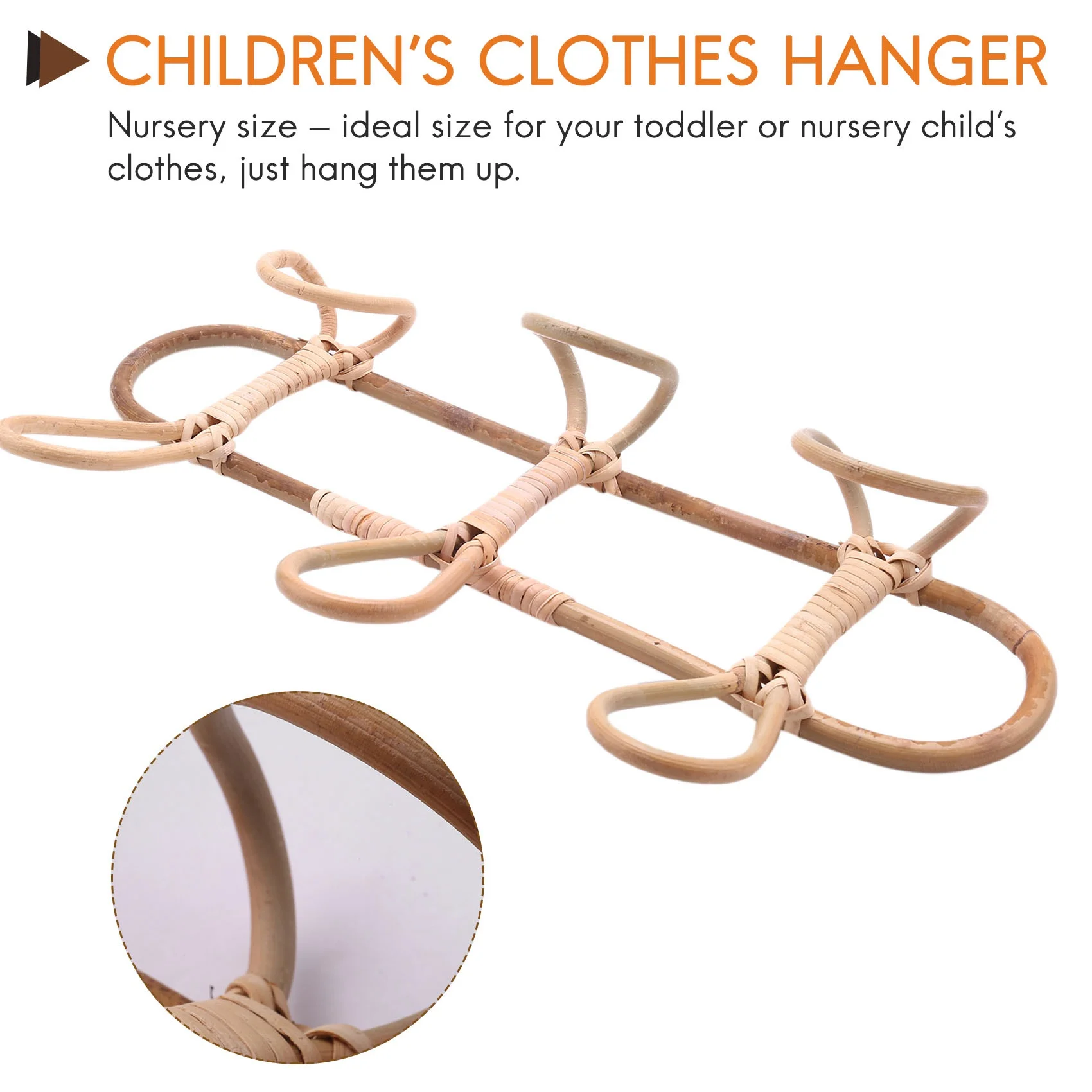 Настенные крючки из ротанга, Органайзер для детской одежды, вешалка для одежды, крючок для подвешивания шляп из ротанга для детей 4