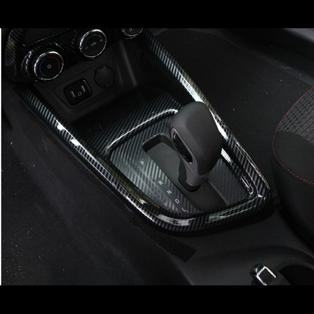 Для Chevrolet Onix 2020 2021 2022 Ручка переключения передач автомобиля Рамка крышки Отделка Аксессуары ABS Углеродное волокно 5