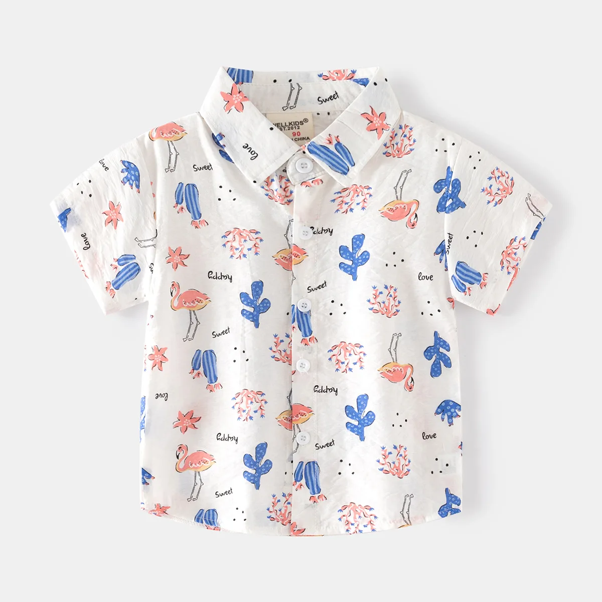 Летние Рубашки Для мальчиков 2023 года, Новая Модная Рубашка Поло С Коротким рукавом Для мальчиков в Пляжном Курортном Стиле, Школьная Детская Модная Рубашка С Рисунком 5